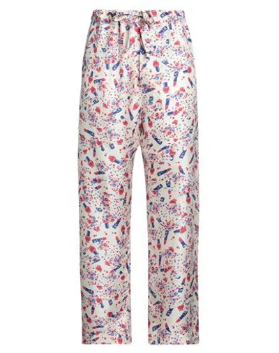 Maison Margiela Woman Pants Ivory Size 16 Silk In White