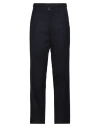 Maison Margiela Wool Trousers With Back Pockets And Belt Loops In Navy Blue
