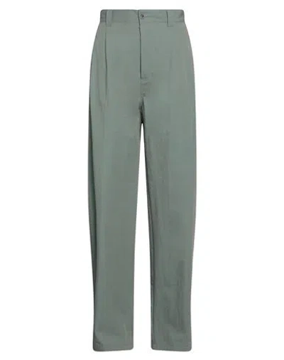 Maison Margiela Woman Pants Sage Green Size 8 Cotton, Polyamide, Wool