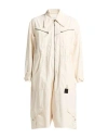 Maison Margiela Woman Playsuit Ivory Size 4 Cotton, Cow Leather