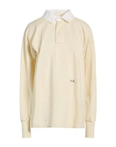 Maison Margiela Woman Polo Shirt Ivory Size S Cotton In White