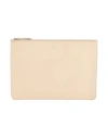 Maison Margiela Woman Pouch Beige Size - Cow Leather, Brass, Zinc, Copper, Aluminum In Sand