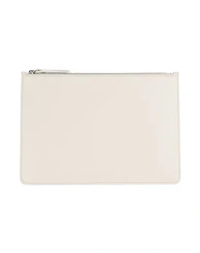 Maison Margiela Woman Pouch Ivory Size - Cow Leather In White