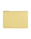 Maison Margiela Minimalist Solid Cowhide Wallet In Yellow