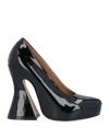 Maison Margiela Elegant Leather Sketch Pumps With 12 Cm Heel Height In Black