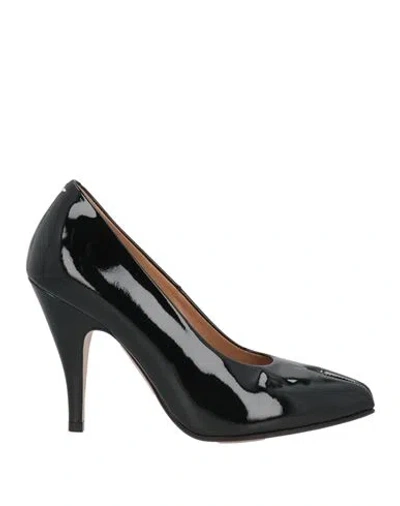 Maison Margiela Woman Pumps Black Size 8 Leather