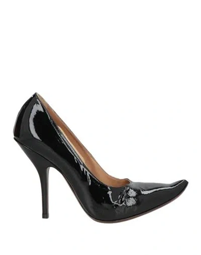 Maison Margiela Woman Pumps Black Size 8 Leather