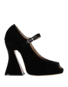 Maison Margiela 125 Peep-toe Platform Velvet Sandals In Black