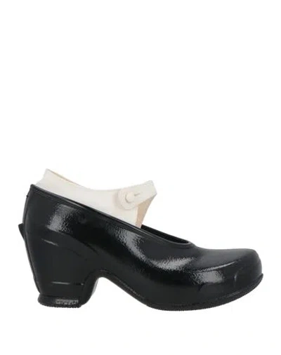 Maison Margiela Woman Pumps Black Size 9 Rubber, Textile Fibers