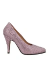 Maison Margiela Woman Pumps Purple Size 7 Textile Fibers
