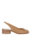 Maison Margiela Woman Pumps Sand Size 7 Soft Leather