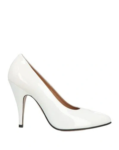 Maison Margiela Woman Pumps White Size 11 Leather