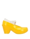 Maison Margiela Woman Pumps Yellow Size 9 Rubber, Textile Fibers