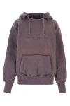Maison Margiela Reverse-logo Cotton Hoodie In Purple