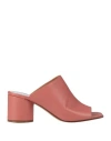 Maison Margiela Woman Sandals Pastel Pink Size 9 Soft Leather In Pink
