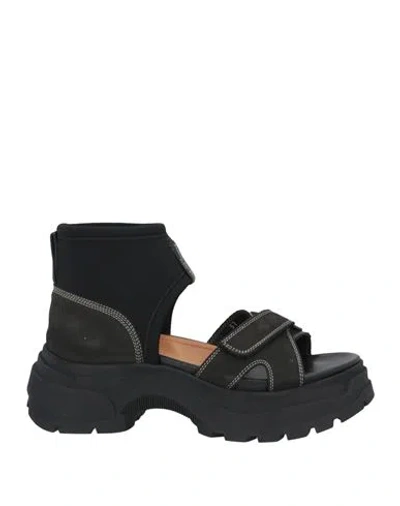 Maison Margiela Touch-strap Chunky-sole Sandals In Nero