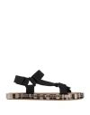 Maison Margiela Woman Sandals Black Size 8 Textile Fibers In Black