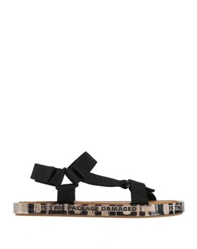 Maison Margiela Woman Sandals Black Size 8 Textile Fibers
