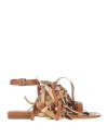 Maison Margiela Woman Sandals Tan Size 8 Leather In Brown