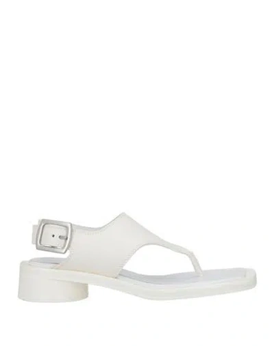 Maison Margiela Woman Sandals White Size 12 Leather