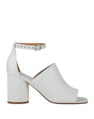 Maison Margiela Woman Sandals White Size 11 Leather
