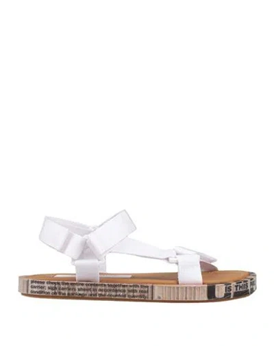 Maison Margiela Woman Sandals White Size 8 Textile Fibers