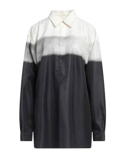 Maison Margiela Woman Shirt Cream Size 14 Polyester In Midnight/b