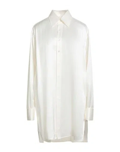 Maison Margiela Woman Shirt Off White Size 8 Silk
