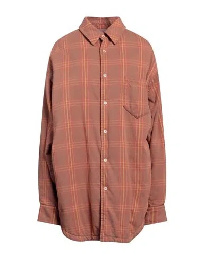 Maison Margiela Woman Shirt Rust Size 10 Cotton In Red
