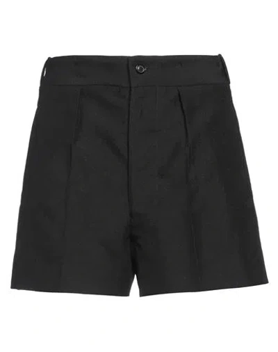 Maison Margiela Woman Shorts & Bermuda Shorts Black Size 10 Wool, Mohair Wool