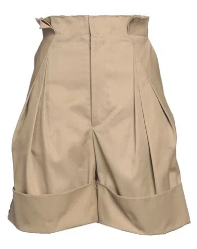 Maison Margiela Woman Shorts & Bermuda Shorts Camel Size 2 Polyester, Cotton In Brown