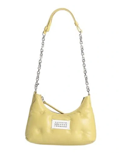 Maison Margiela Woman Shoulder Bag Acid Green Size - Ovine Leather