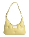 Maison Margiela Woman Shoulder Bag Lime Green Size - Ovine Leather, Cow Leather, Brass, Zinc