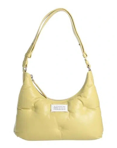 Maison Margiela Woman Shoulder Bag Lime Green Size - Ovine Leather, Cow Leather, Brass, Zinc In Green