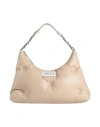 Maison Margiela Woman Shoulder Bag Beige Size - Ovine Leather In Beige