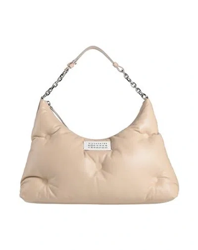 Maison Margiela Woman Shoulder Bag Beige Size - Ovine Leather