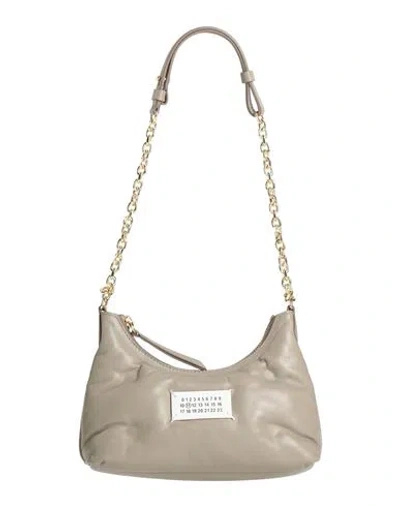 Maison Margiela Woman Shoulder Bag Grey Size - Ovine Leather In Grey