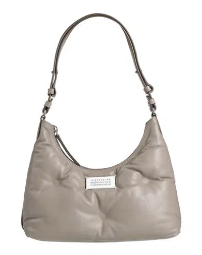 MAISON MARGIELA MAISON MARGIELA WOMAN SHOULDER BAG KHAKI SIZE - OVINE LEATHER, COW LEATHER, BRASS, ZINC