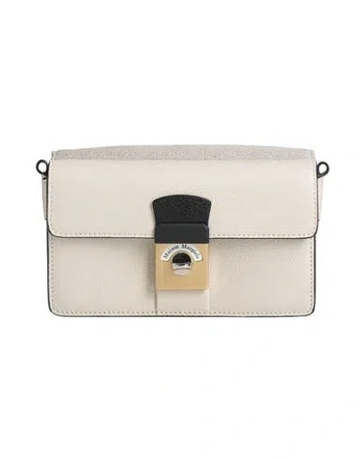 Maison Margiela Woman Shoulder Bag Light Grey Size - Goat Skin, Linen
