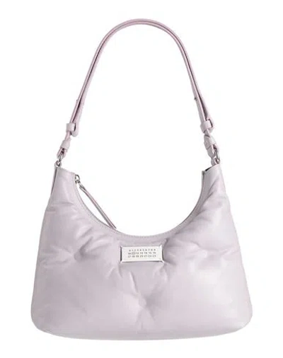 Maison Margiela Woman Shoulder Bag Lilac Size - Ovine Leather, Cow Leather, Brass, Zinc In Purple