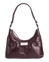 Maison Margiela Woman Shoulder Bag Plum Size - Ovine Leather, Cow Leather, Brass, Zinc In Purple