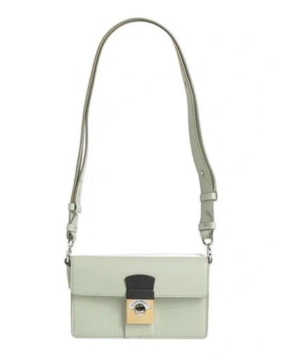 Maison Margiela Woman Shoulder Bag Sage Green Size - Leather, Textile Fibers