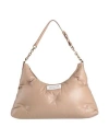 Maison Margiela Woman Shoulder Bag Taupe Size - Ovine Leather In Grey