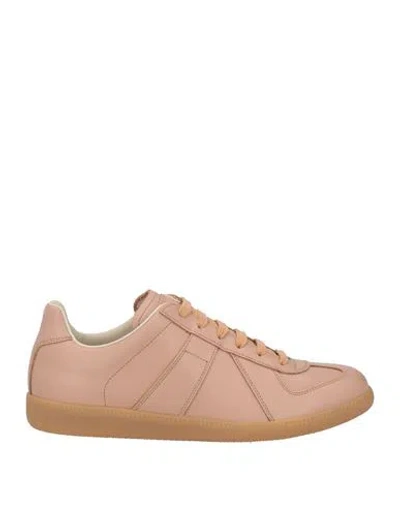 Maison Margiela Woman Sneakers Antique Rose Size 8 Leather In Pink
