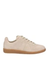 Maison Margiela Woman Sneakers Beige Size 7 Leather
