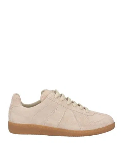 Maison Margiela Woman Sneakers Beige Size 7 Leather