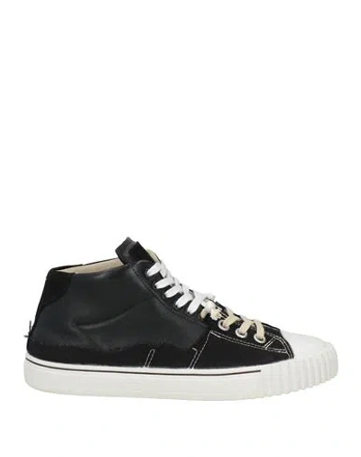 Maison Margiela Woman Sneakers Black Size 6 Leather, Textile Fibers