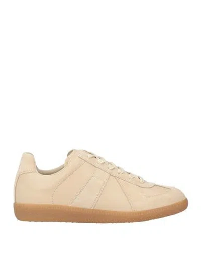 Maison Margiela Woman Sneakers Cream Size 6 Soft Leather