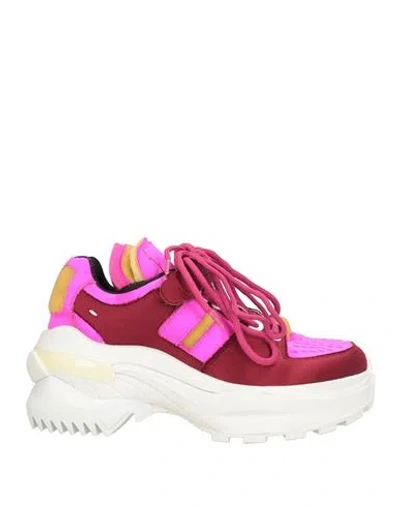 Maison Margiela Woman Sneakers Fuchsia Size 7 Textile Fibers In Pink