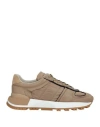 Maison Margiela Woman Sneakers Light Brown Size 5 Textile Fibers, Soft Leather In Beige